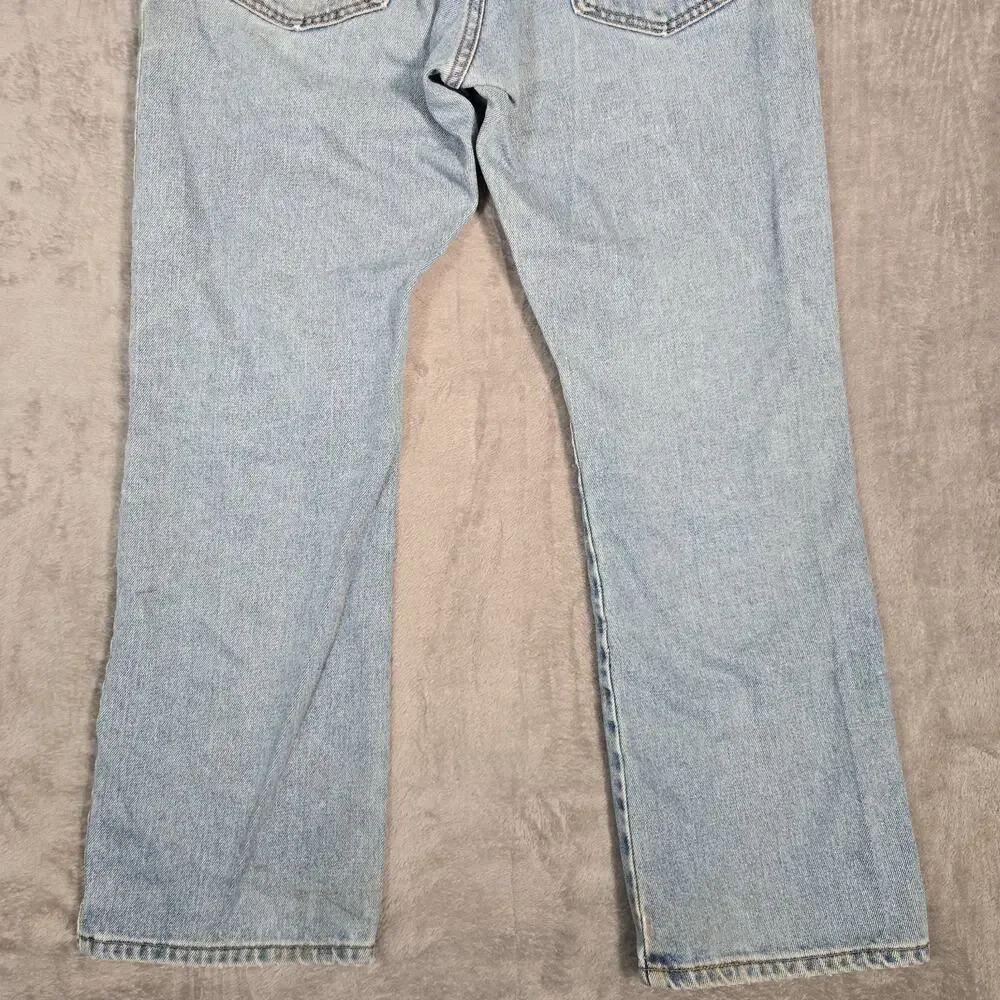 Y2K Levi’s 517 Jeans Mens 34x30 Light Wash Distressed Boot Cut Denim